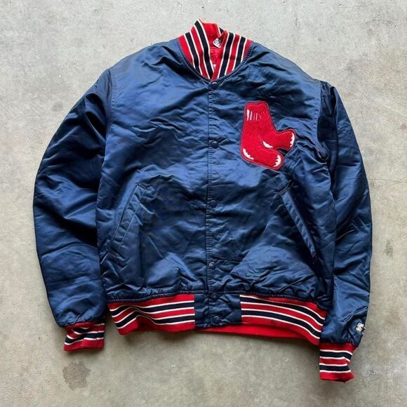 Vintage starter Boston Red Sox satin bomber jacket size medium